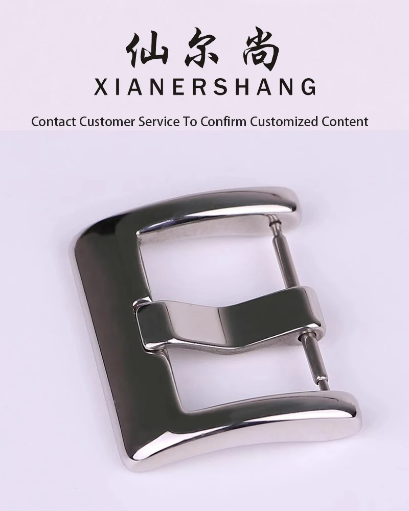 XIANERSHANG Male Custom M-ONTBLANC Watch Clasp 20MM Belt Needle Buckle 316L Stainless Steel Polish Pin Buckle Watch Accessories