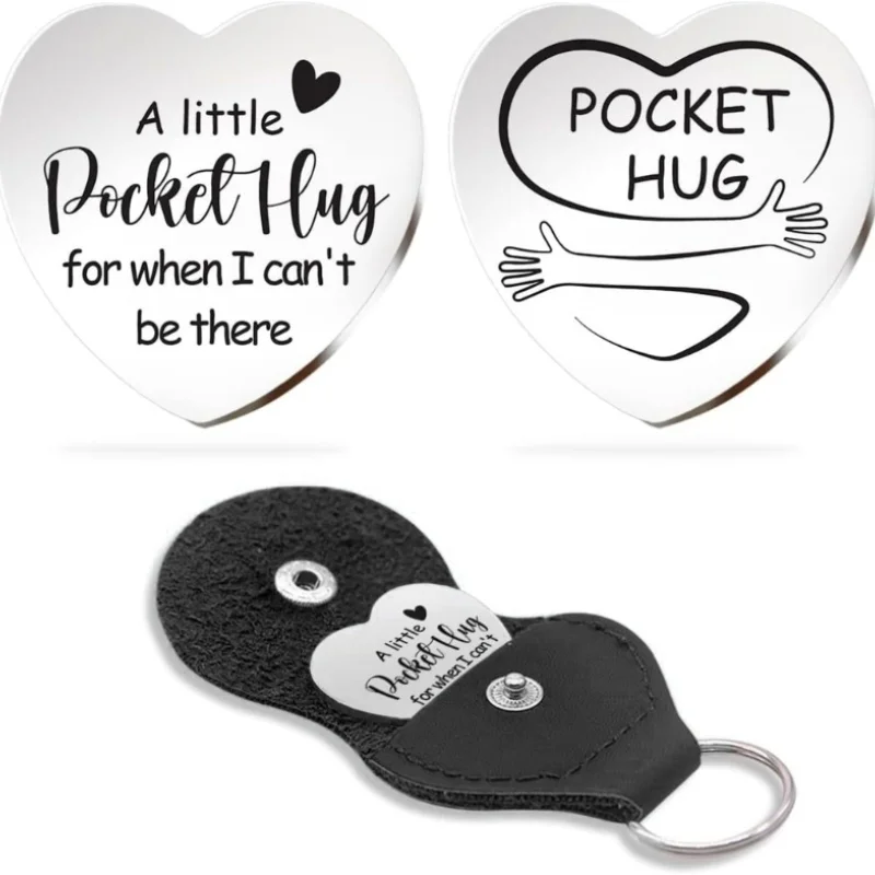 Little Pocket Hug from Mummy Keyring Inspirational Engraving Blessing Gift Dropship