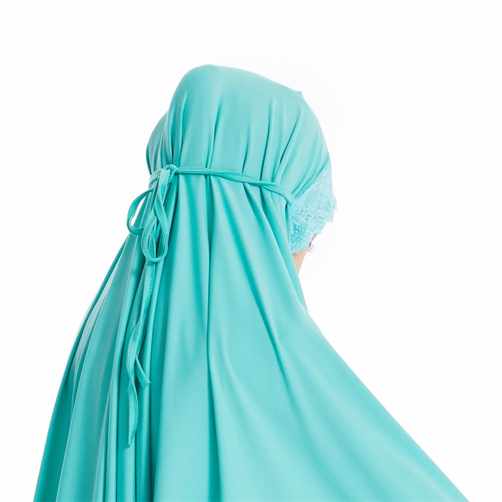 

2Pcs Muslim Kids Girl Lace Eid Hooded Hijab Abaya Robe Khimar Tops Skirt Suit Islam Prayer Garment Dress Kaftan Ramadan Clothing