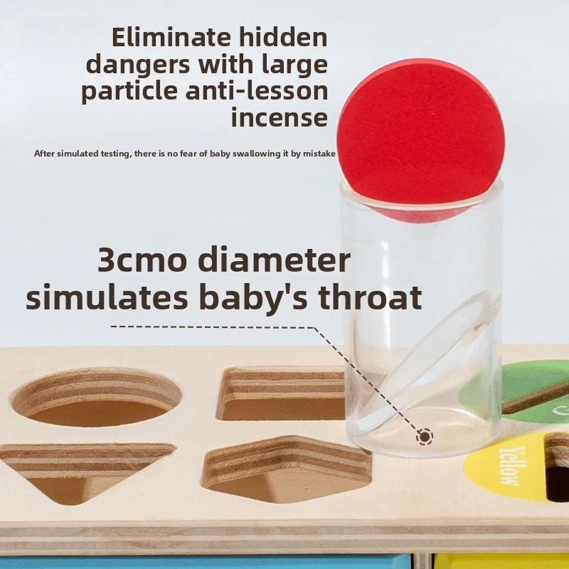 Caixa de classificação de moedas montessori, reconhecimento de cor e forma do bebê, auxiliares de ensino educacionais para educação infantil