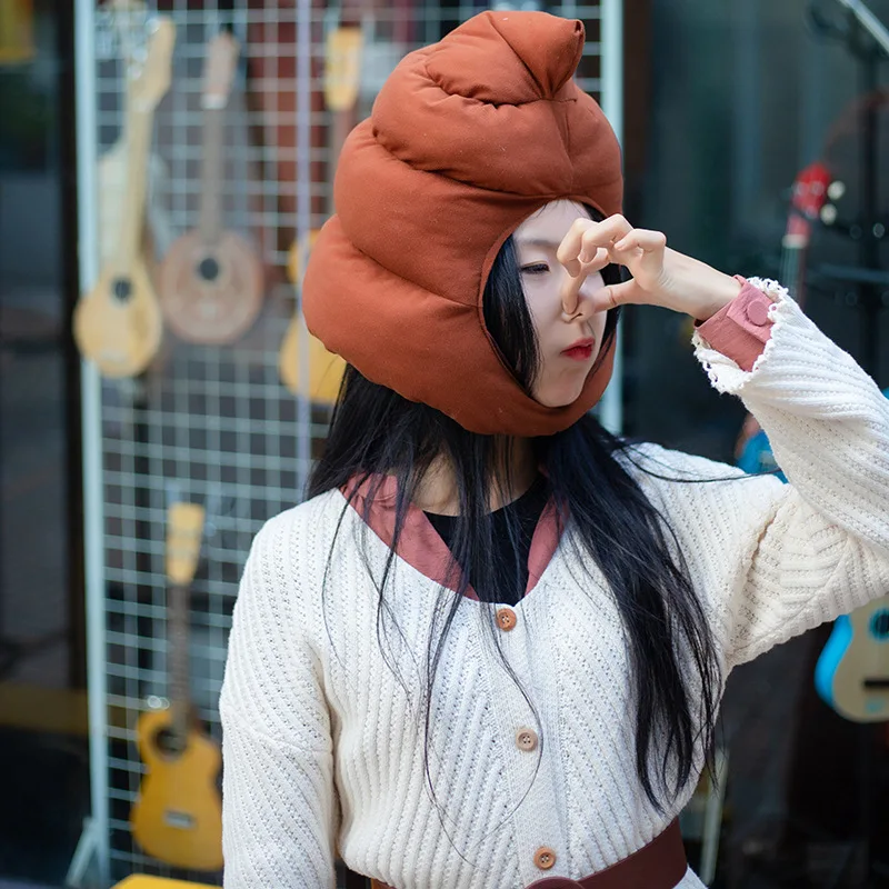 Cute Poop Shape Hat Funny Abstract Stool Hat Cartoon Party Performance Costume Props Photography Photo Prop Hat for Cosplay