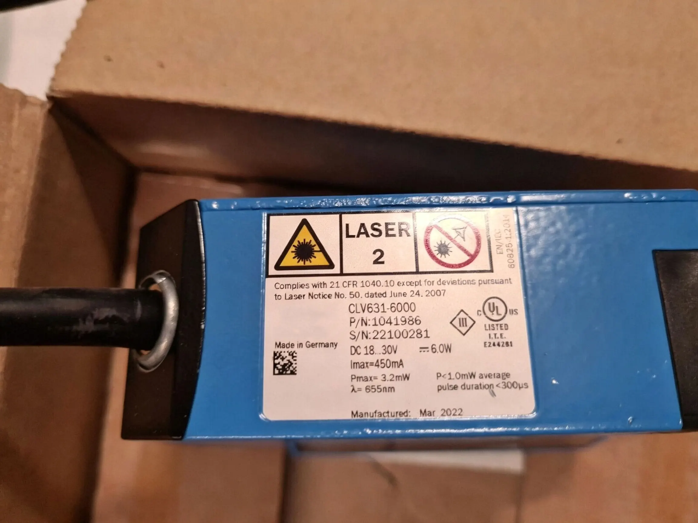 100% New and Original CLV631-6000 1041986 CLV631-6120 1041987 FedEx /UPS  fast delivery Warranty One-year