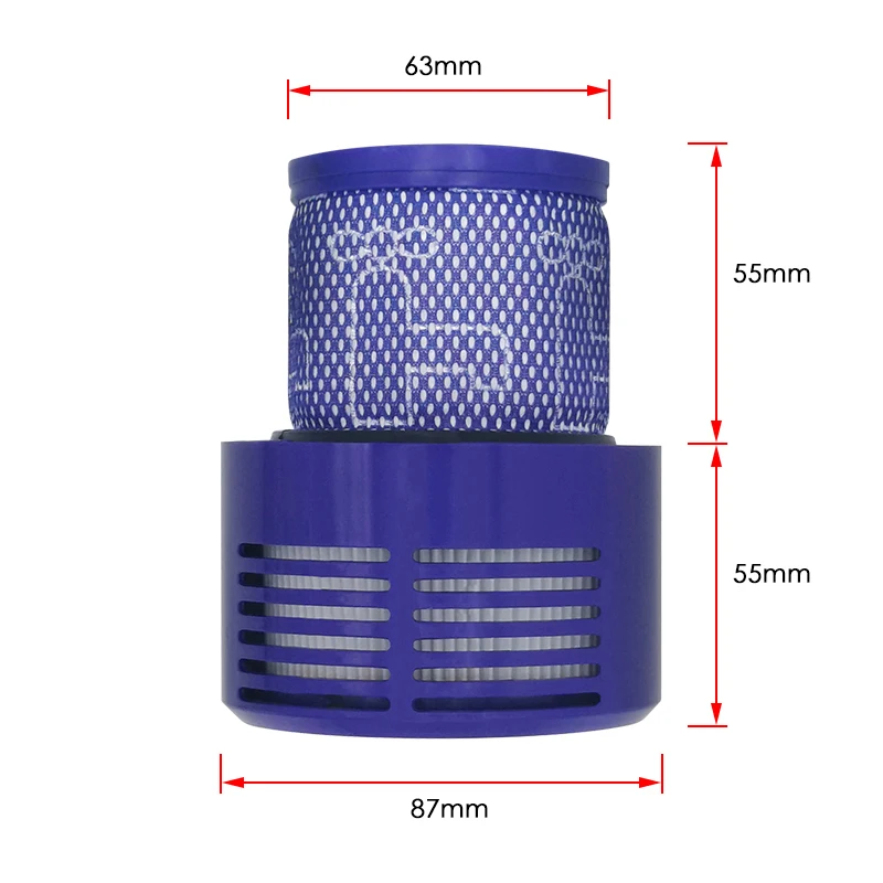 Washable Big Filter Unit For Dyson V10 Sv12 Cyclone Animal Absolute Total Clean Cordless Vacuum Cleaner, Replace Filter