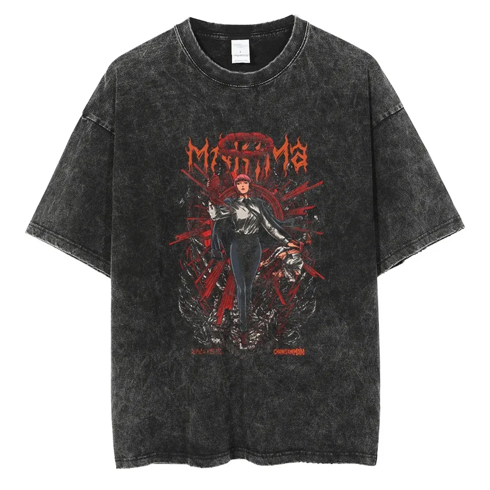 

Chainsaw Man Makima Themed Merch T-Shirt – Red Typographic & Makima Artwork Apparel for Anime Fans Women And Men T-shirt