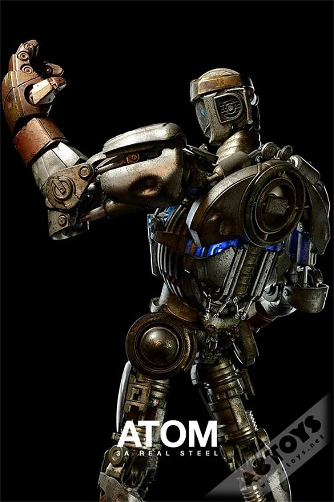 ThreeA 3A 1/6 《Real Steel 》Atom Action Figures نموذج ألعاب ذرة فولاذية حقيقية بالنعناع في صندوق من المقتنيات الجانبية مقاس 42 سم