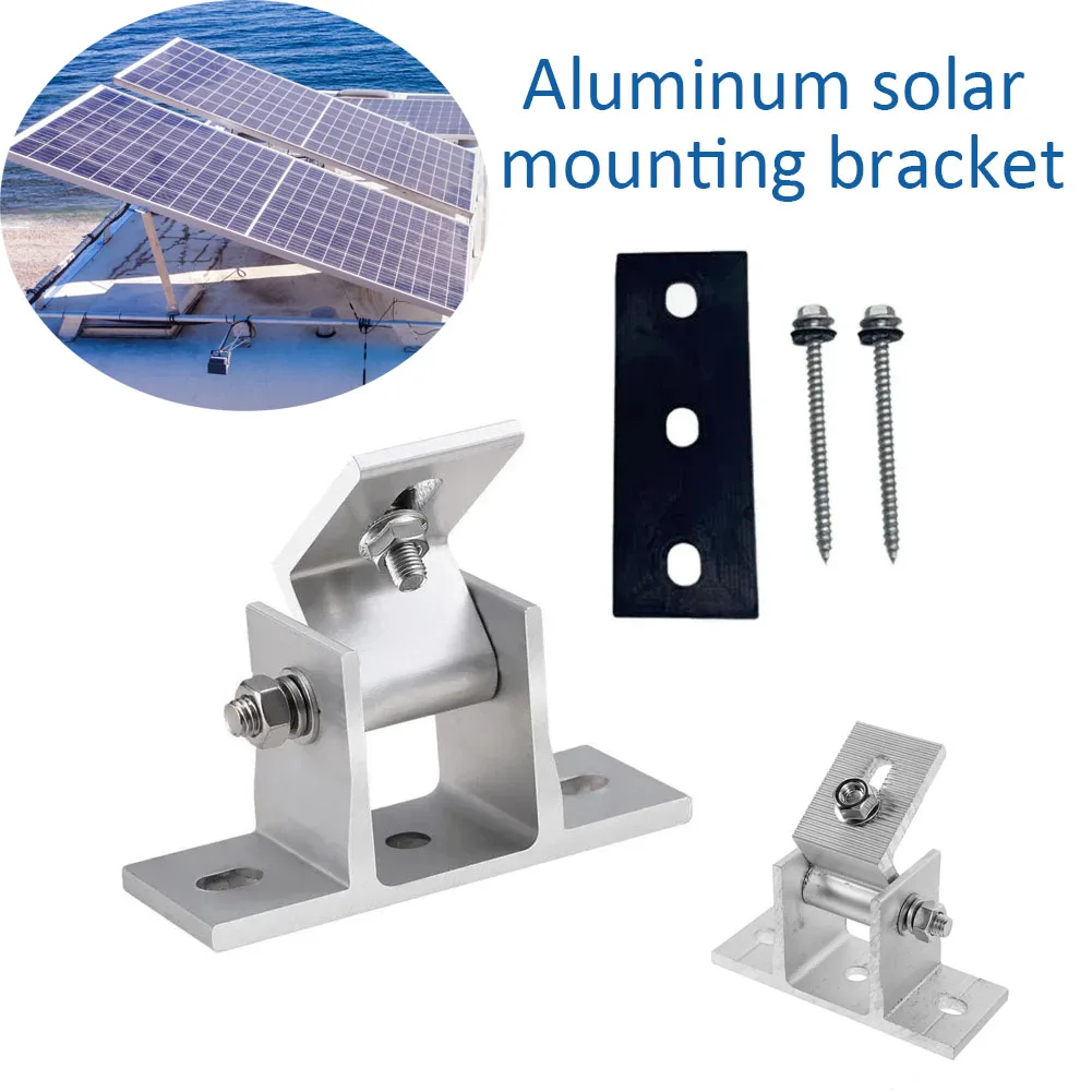 1/2 Set Aluminum Solar Panel Tilt Bracket with Tilt Legs 15-30 Degree Angle Lightweight Mounting Bracket Solar Panel Essential