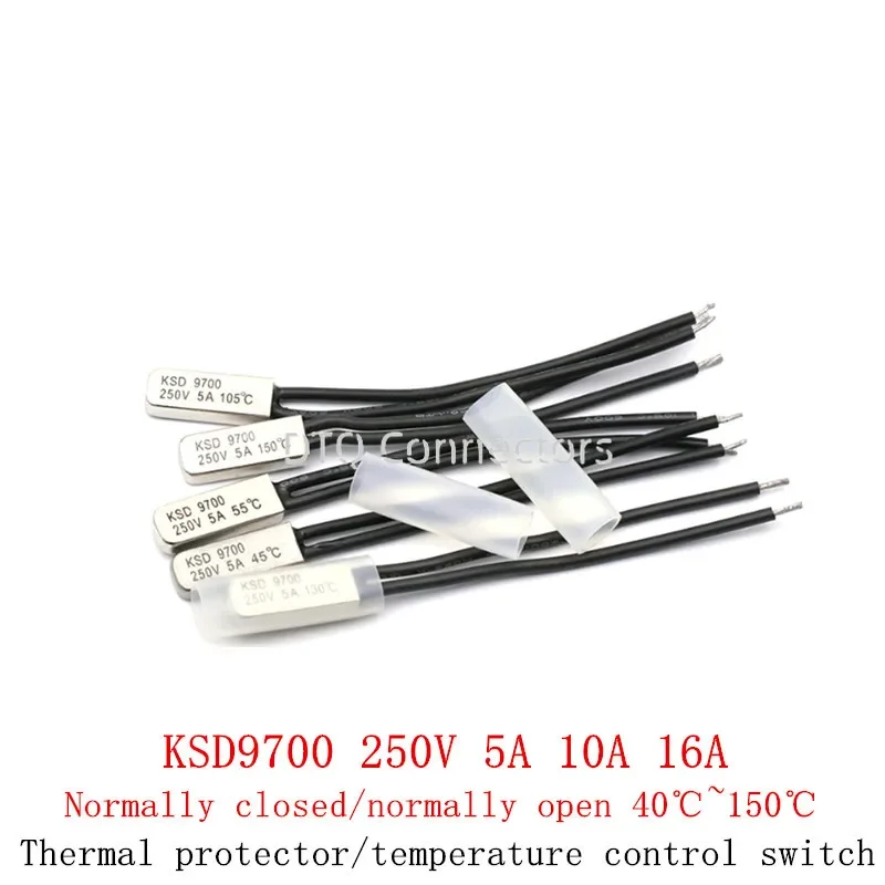 KSD9700 thermostat 5A10A16A250V temperature control switch is normally closed and opened CNC, no 40-150 degrees