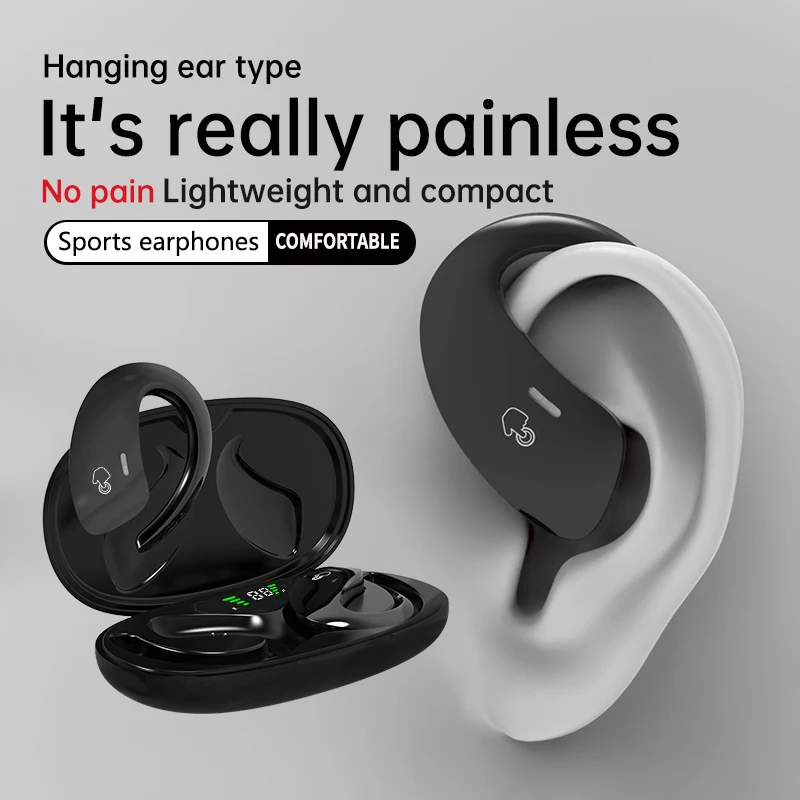 Bone Conduction Sports Bluetooth Headset TWS Wireless Headphones IPX5 Waterproof Earbuds With Mic HD Call HiFi Music Earphone