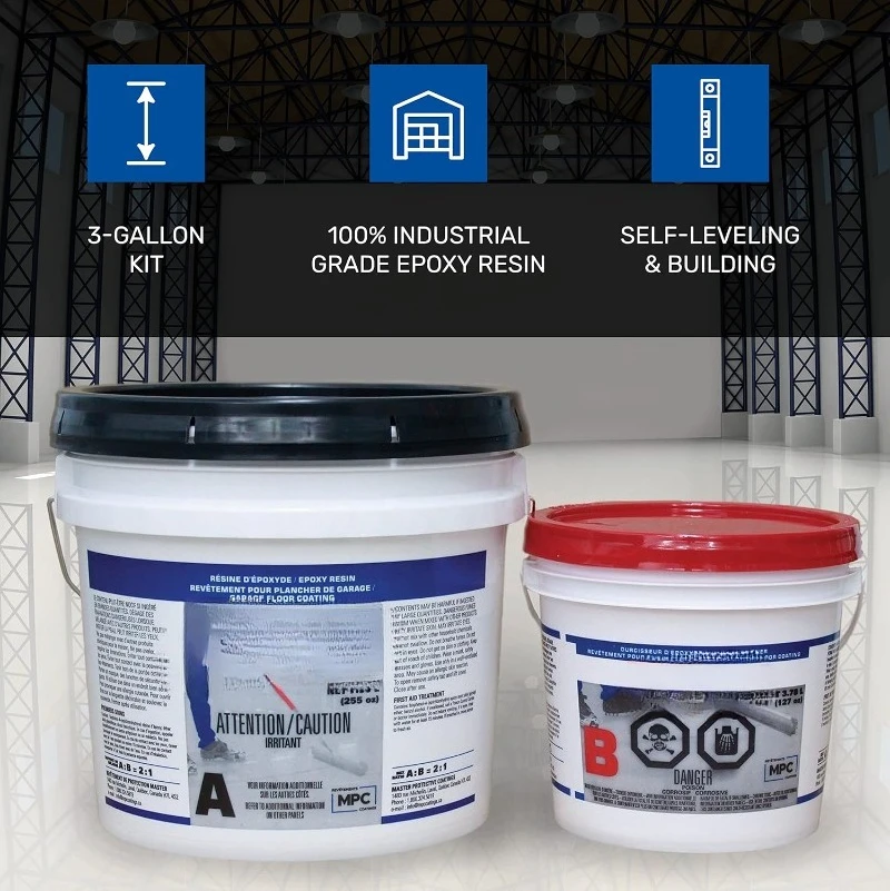 

Clear Epoxy Resin Coating for Floors & Counter Tops, 100% Solids, Self Leveling - 3 Gallon Kit