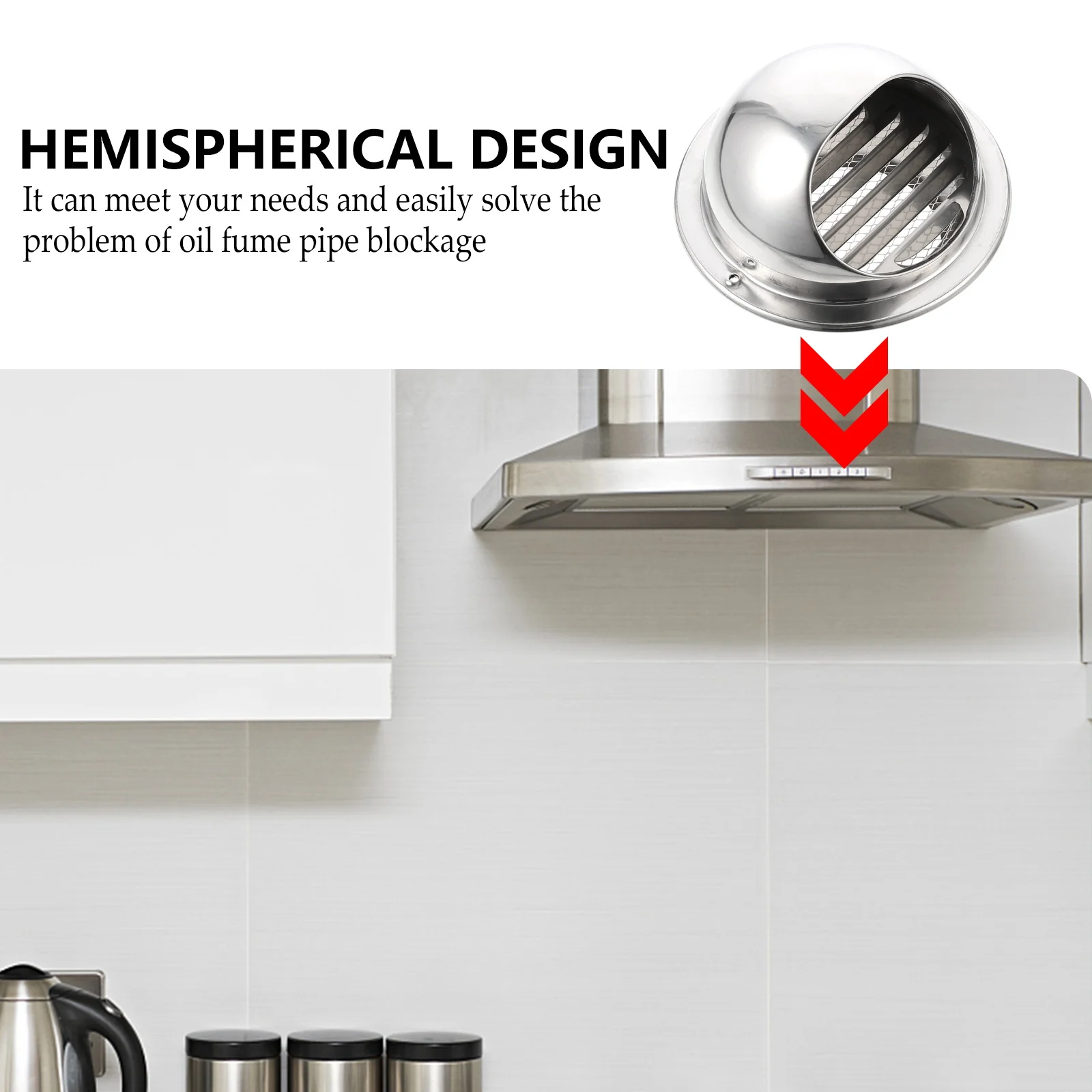 

Stainless Steel Bull Nose Wall Vent Outlets Silver Durable Windproof Rainproof Dustproof Rodent Proof High Ventilation Exhaust