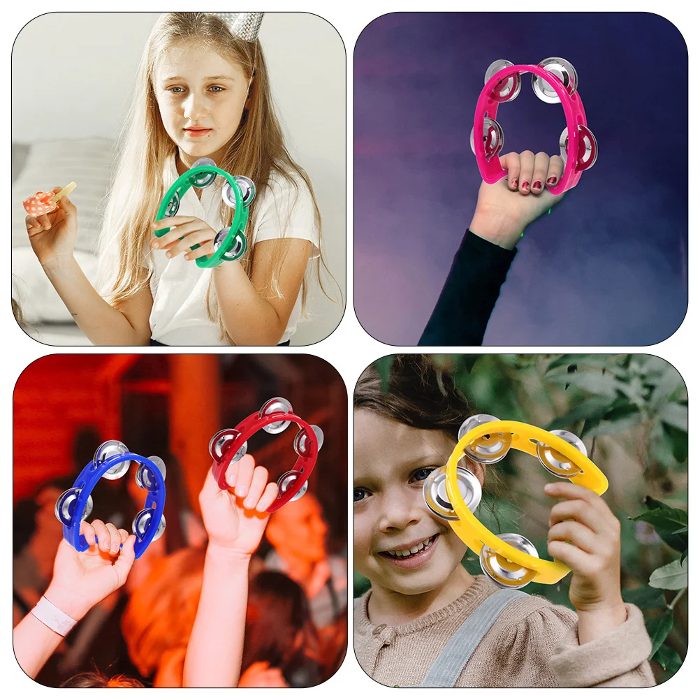 

10Pcs Party Music Devices Interesting Tambourines Strong Rhythm Sense for Festival Tambourines Party Music