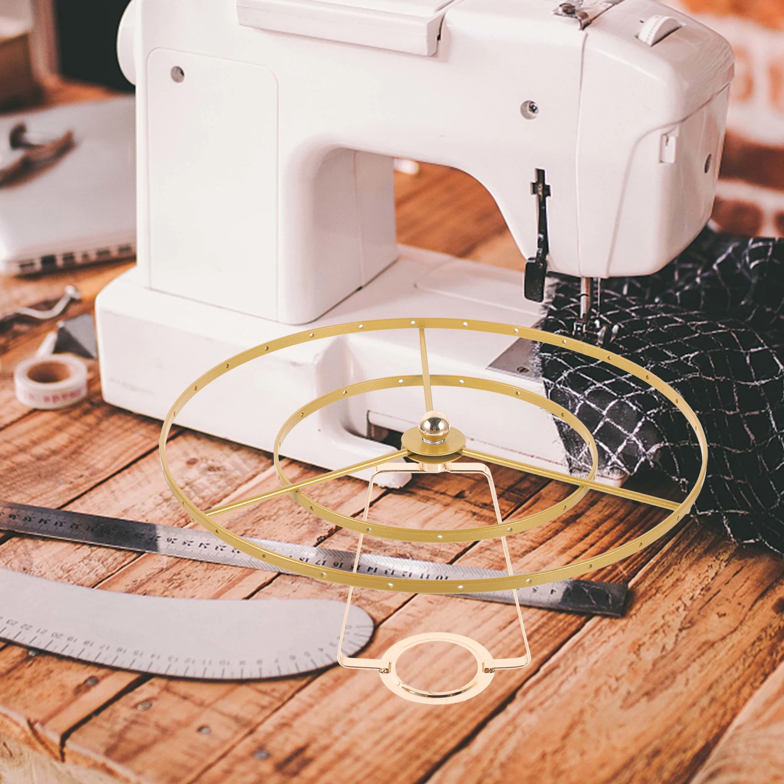 

1Set Metal Lampshade Frame Table Lamp Ring Durable DIY Lamp Shade Holder for Vintage Modern Decorative Lighting