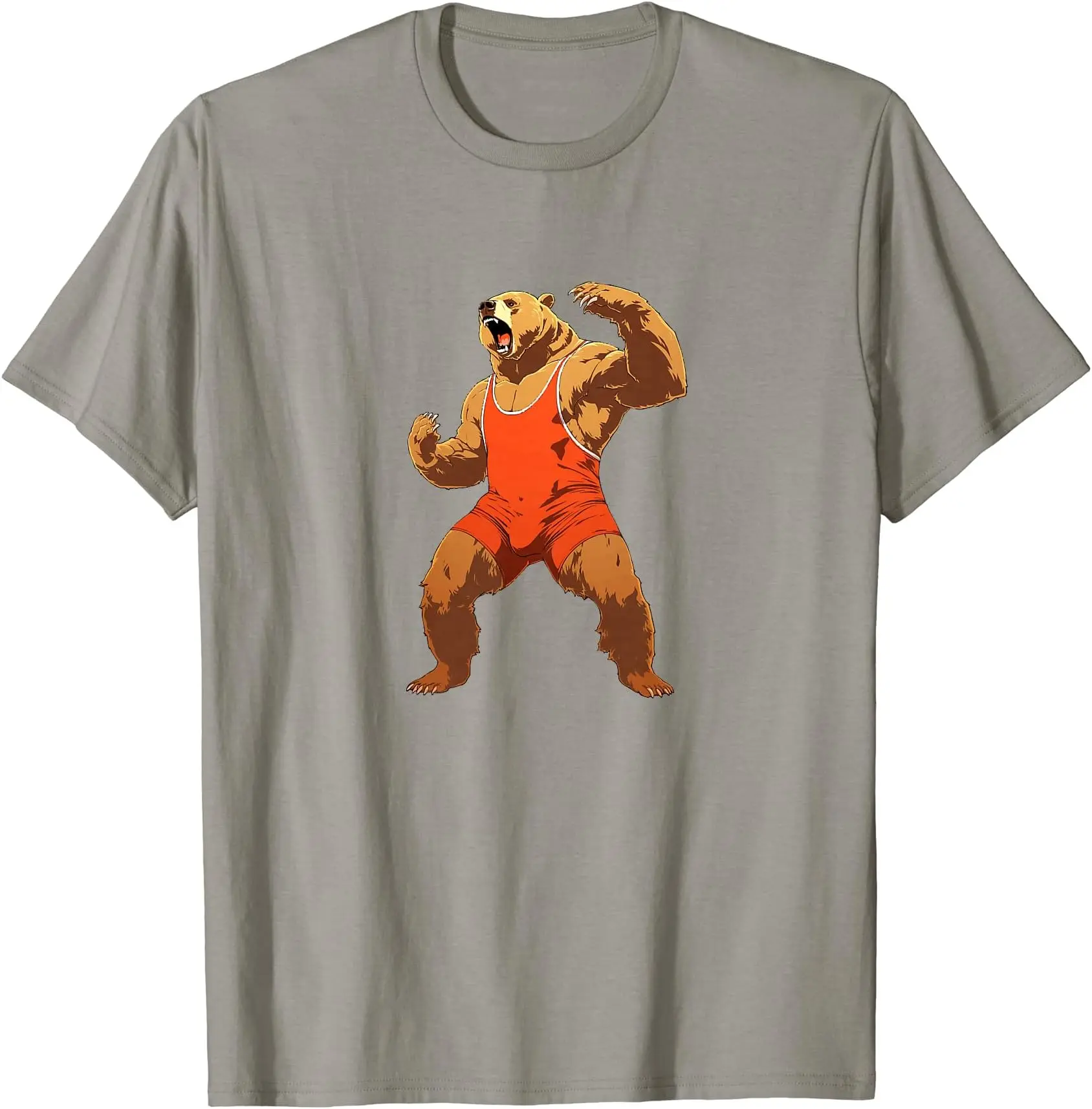 

Wrestling Bear In Singlet T-Shirt Anime Graphic T-shirts For Men Clothing Women Tees High Quality 100%Cotton Short Sleeve