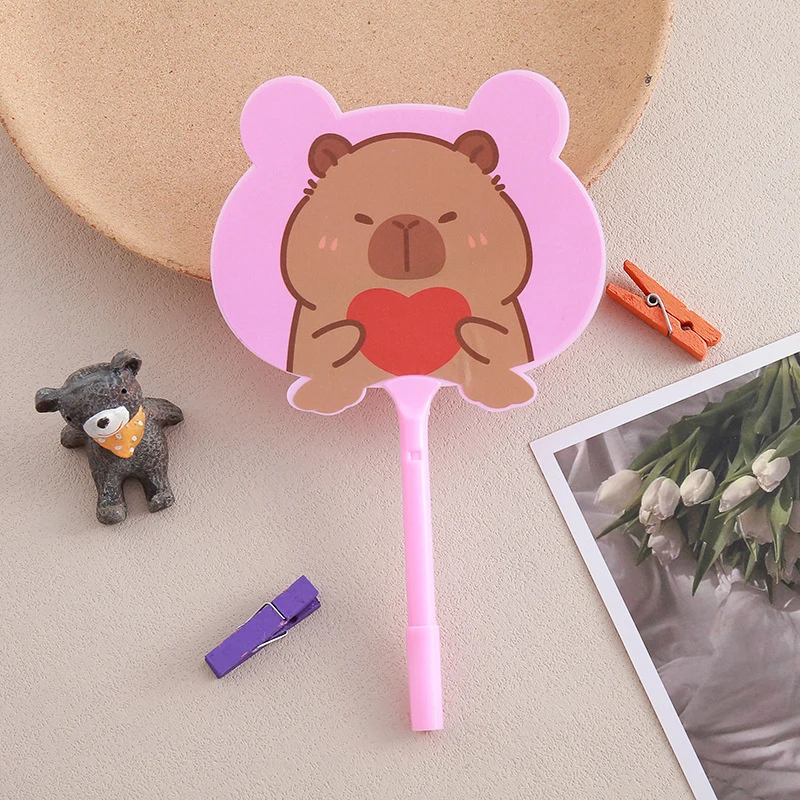 Creatieve Balpen Capybara Cartoon Plastic Handventilator Pennen Leuke Student Kinderen School Briefpapier Bruiloft Cadeau