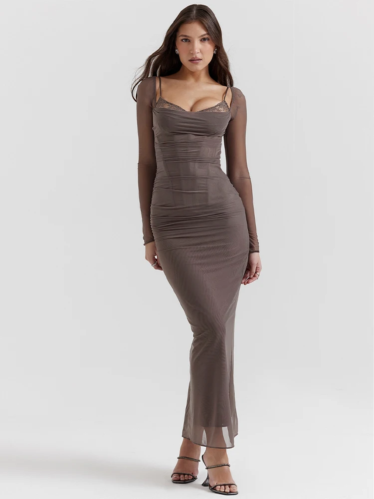 JULISSA MO Long Sleeve Mesh Patchwork Lace Double Layer Women Sexy Solid Midi Dress For Ladies Autumn Party Clubwear Long Dress - AliExpress 200000345 JULISSA MO Long Sleeve Mesh Patchwork Lace Double Layer Women Sexy Solid Midi Dress For Ladies Autumn Party Clubwear Long Dress - AliExpress 200000345