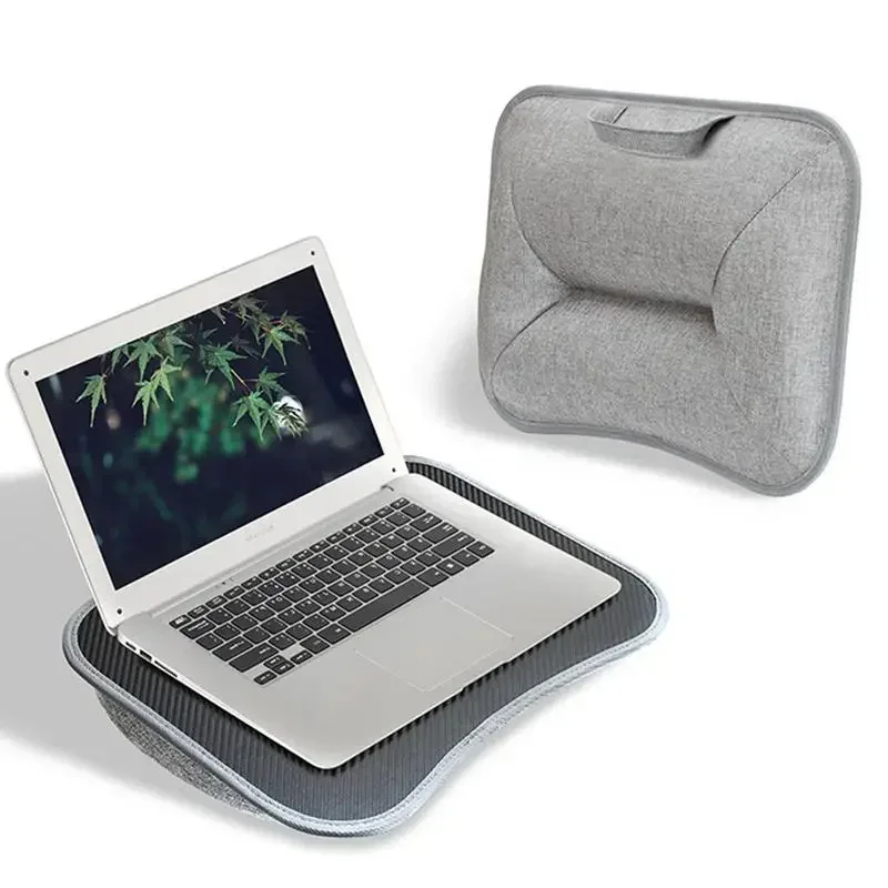 Computer Lab Desk Pillow for Laptop with Cushion Lap Desk with Pillow Cushion Writing Padded Tray with Handle for Office Work