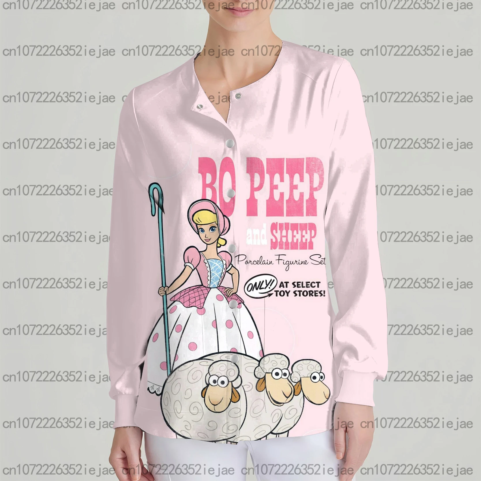 Heißer Verkauf Damenjacken 2025, Herbst und Winter, Disney Buzz Lightyear, bedruckt, langärmelig, lässig, Pet Store, Arbeitskleidung, Jacke