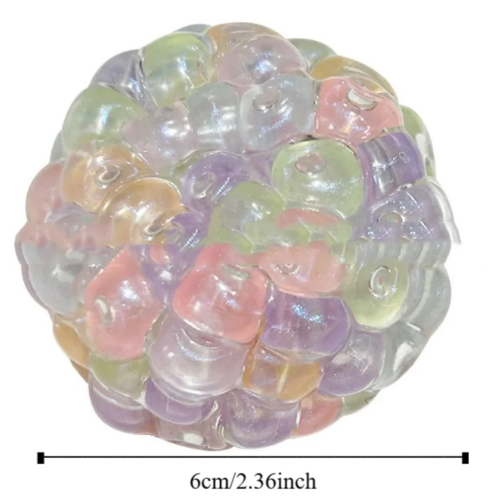 Transparante regenboogkralen knijpspeeltje Superzacht elastisch handgemaakt balknijpspeeltje Kleurrijk creatief langzaam rebound-speelgoed