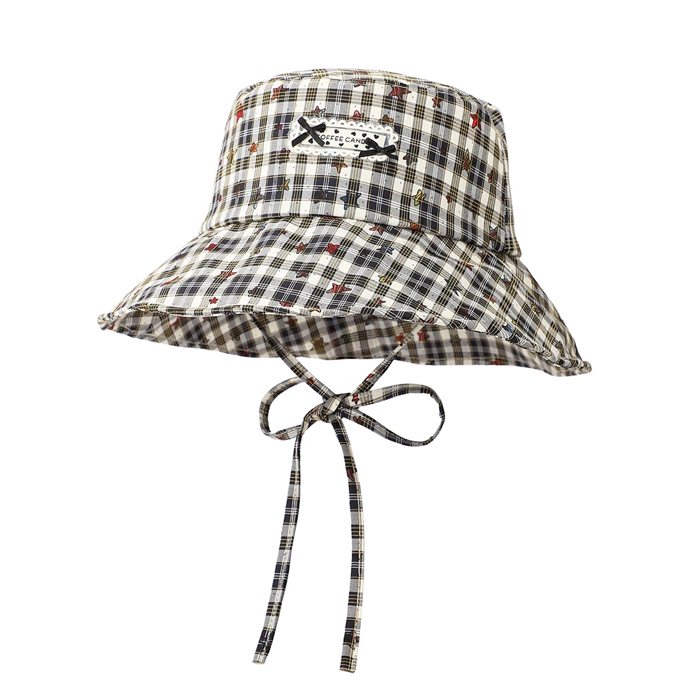 Striped, colorful star-shaped bow decoration for fishermen's hats. Japanese countryside style. Suitable for outings and commutes