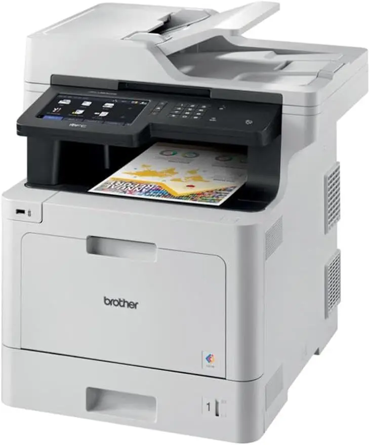 

MFC‐L8905CDW Business Color Laser All‐in‐One Printer, 7” Touchscreen Display, Duplex Print/Scan