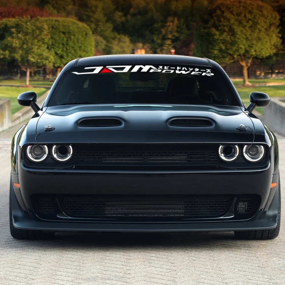 1PC Racing Style Vinyl Decal For Car Windshield, Waterproof Non-Fading Self-Adhesive Car Sticker Auto Exterior Tuning Decor Acce