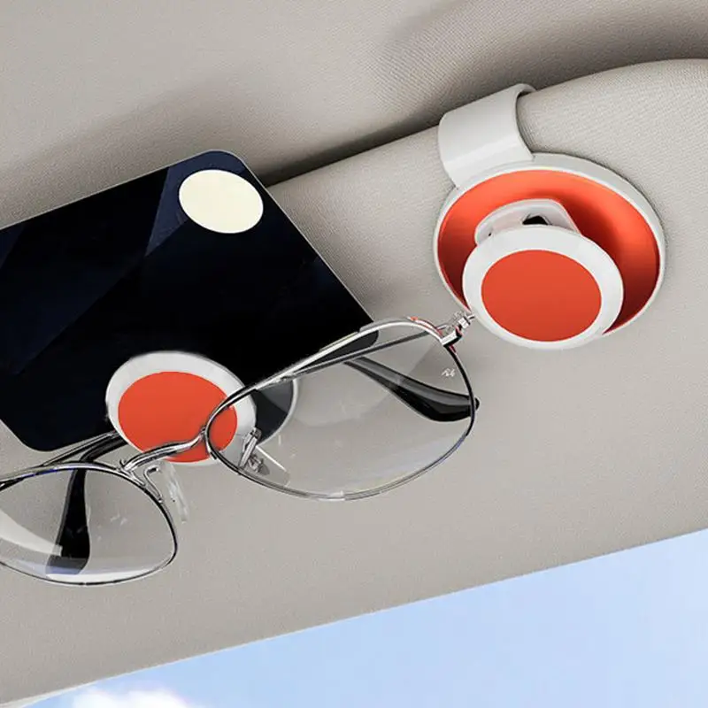 Round Shape Sunglass Visor Clips Small Fashion Ticket Card Clip Aluminum Alloy Car Visor Accessories for Woman And Man