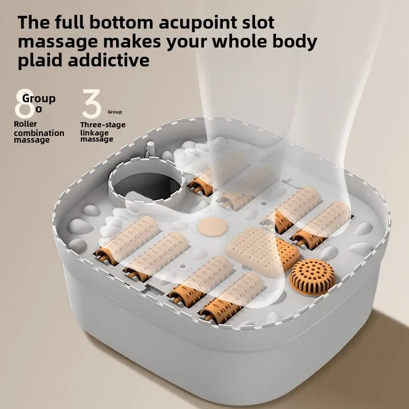 Portable Foldable Thermostatic Foot Soaking Bucket Home Automatic Heating Massage Foot Therapy Basin