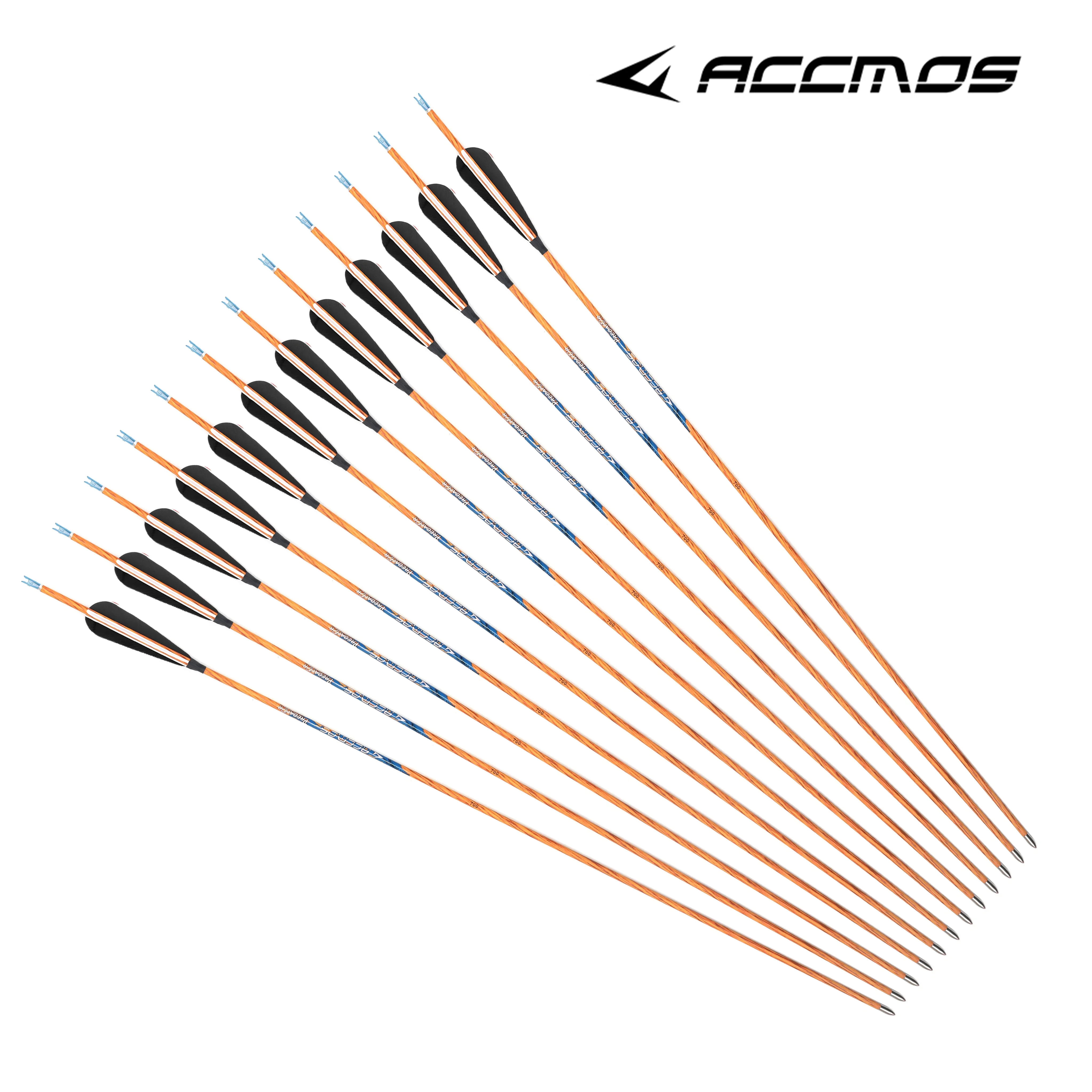 12 قطعة ACCMOS ID4.2mm السهم العمود الفقري 600 700 800 الخشب الجلد الكربون رمح تركيا ريشة الرماية الصيد الرماية قوس منحني/مجمع