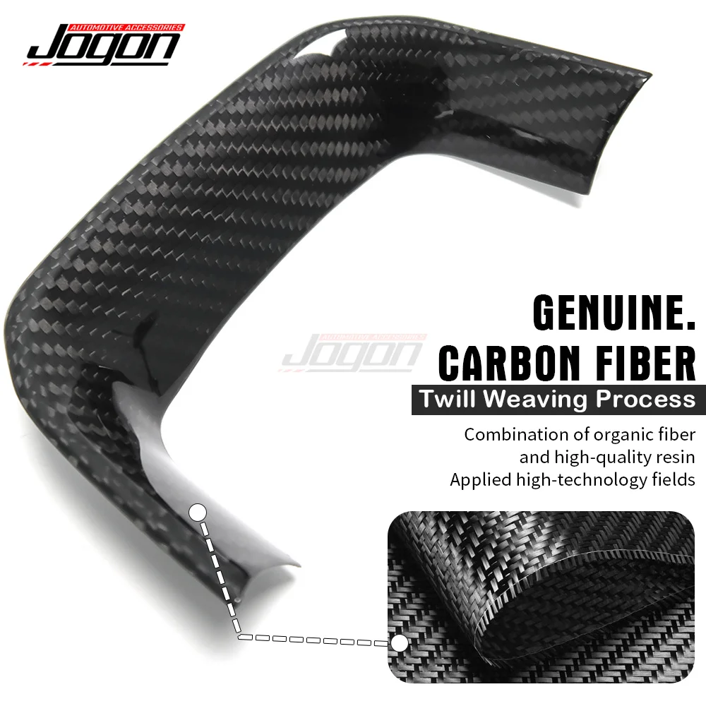 100% Carbon Fiber For Dodge Ram 1500 TRX 2019 2020 2021 Interior Accessories Steering Wheel Decoration Cover Trim Sticker