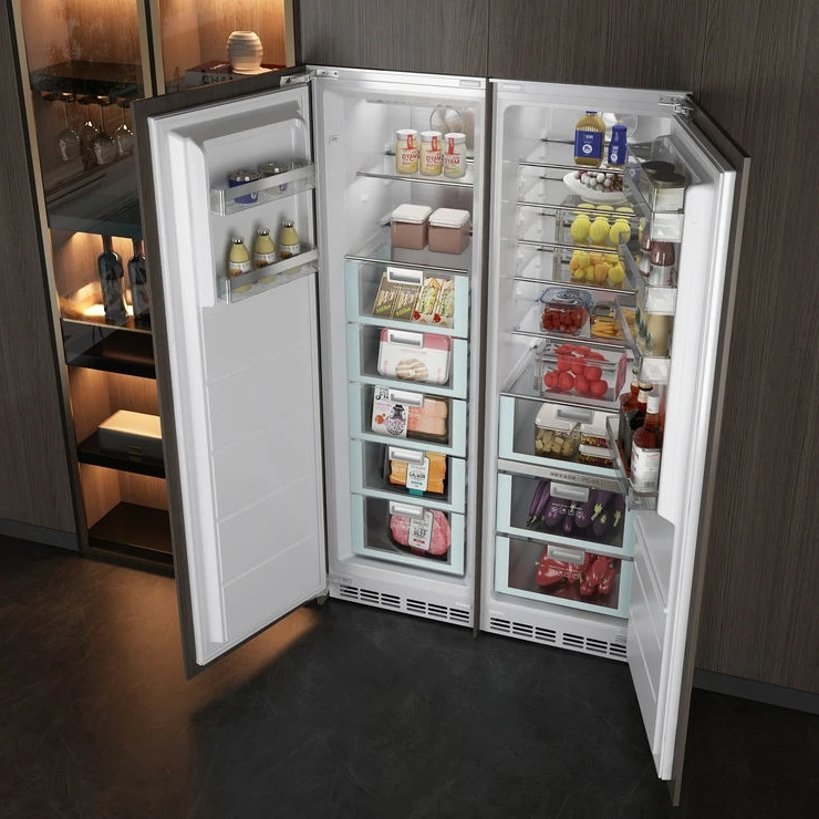 ZUNGUI BC-306WQB Good Quality Side-By-Side Double Door Refrigerator Freezer Refrigerator