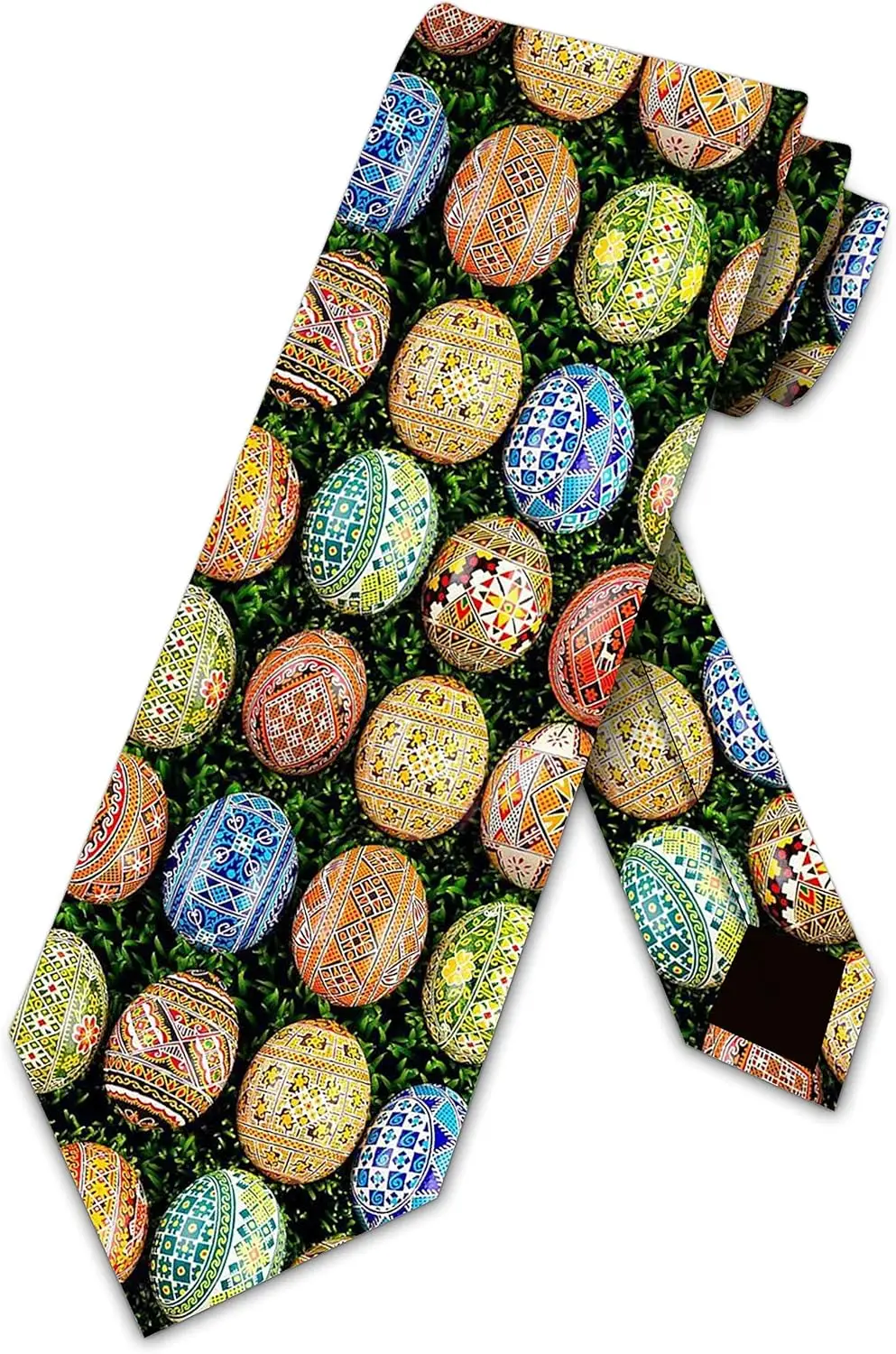 Colorful Easter Ties Mens Easter Egg Necktie Print Women Men Holiday Shirt Wear