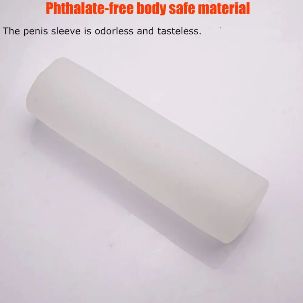 Soft Silicone Vacuum Pump Sleeve Penis sleeve Tube Massager Condoms Male Masturbator for Penis Enlargement Adult Sex Toy for Men