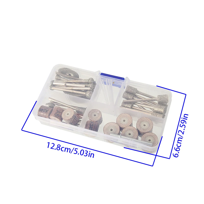 전기 연마 비트 조각기 소모품 다이아몬드 연마 바늘 부품 밀링 연마 드릴링 절단 도구