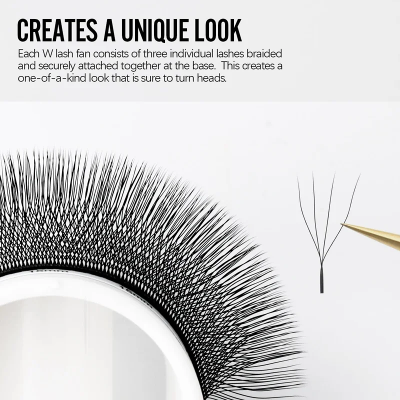 SENSE LASHES W Shape Eyelash 3D 4D 5D 6D W Lashes Automatic Flowering Natural Soft Full Dense Premade Fans for Beauty Makeup