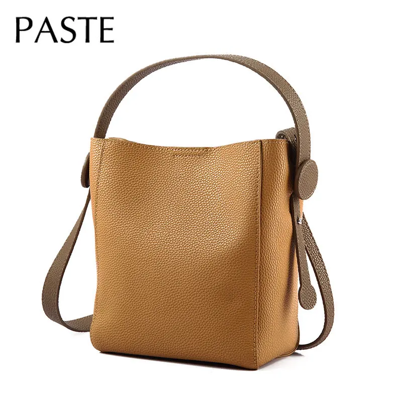 

2023 New Hit-color Designer Bucket Tote Togo Cowhide Leather Women's Handbag Luxury Shopper Office Girl Shoulder Bag