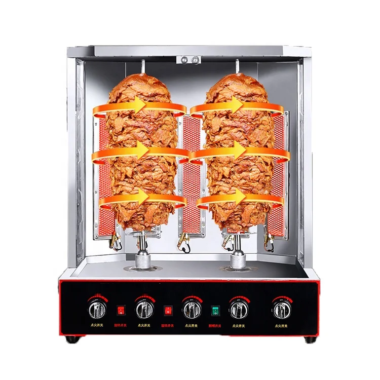 Professional gas electric heating large Brazilian barbecue machine Orleans meat roasting machine