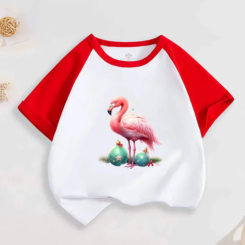 18CM Animal cute flamingo iron on heat transfer dtf transfers ready to press Clothes patches for Children's clothing