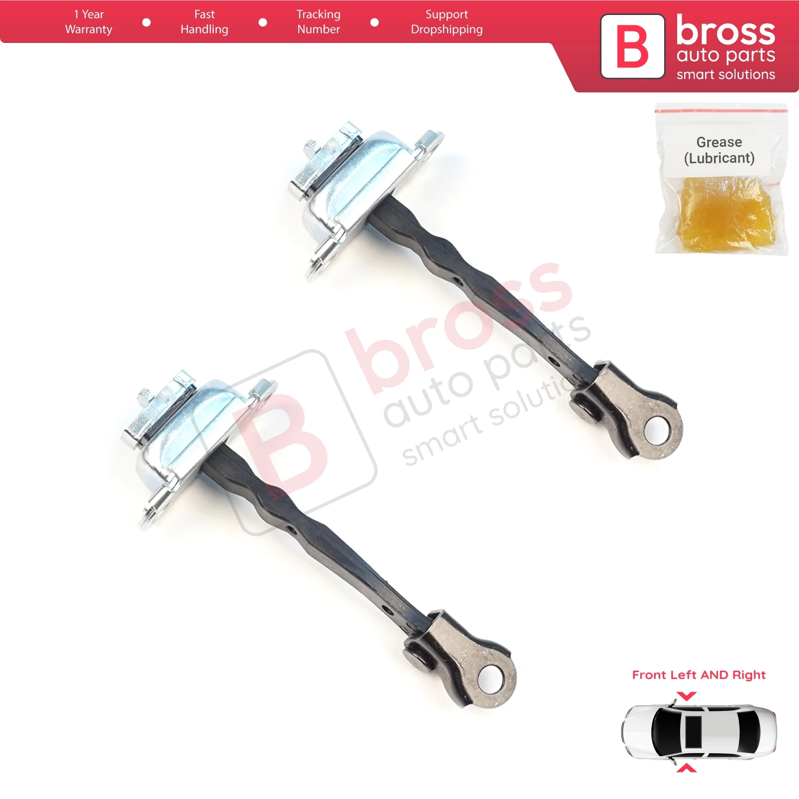 BDP1633-1 2 Stuks Voordeur Stop Check Assy Limiter Band voor Nissan Qashqai MK1 J10 Dualis 2006-2014 80430JD000