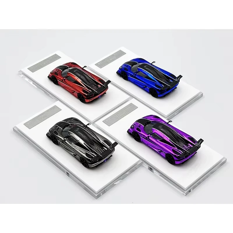 HKM 1:64 Agera ONE 1 Chrome Diecast Diorama Car Model Collection Miniature Toys