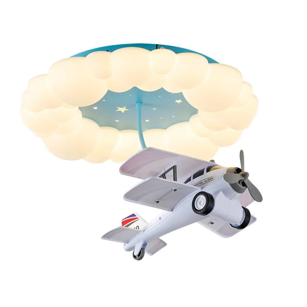 Boy Bedroom Cartoon Combat Airplane Ceiling Light Children Study Kindergarten Restaurant Decoration Fixtures Indoor Led Lamp