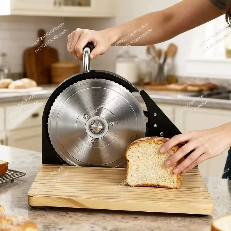 Manual bread slicer, high-quality material foldable solid wood base, bread-specific cutting artifact
