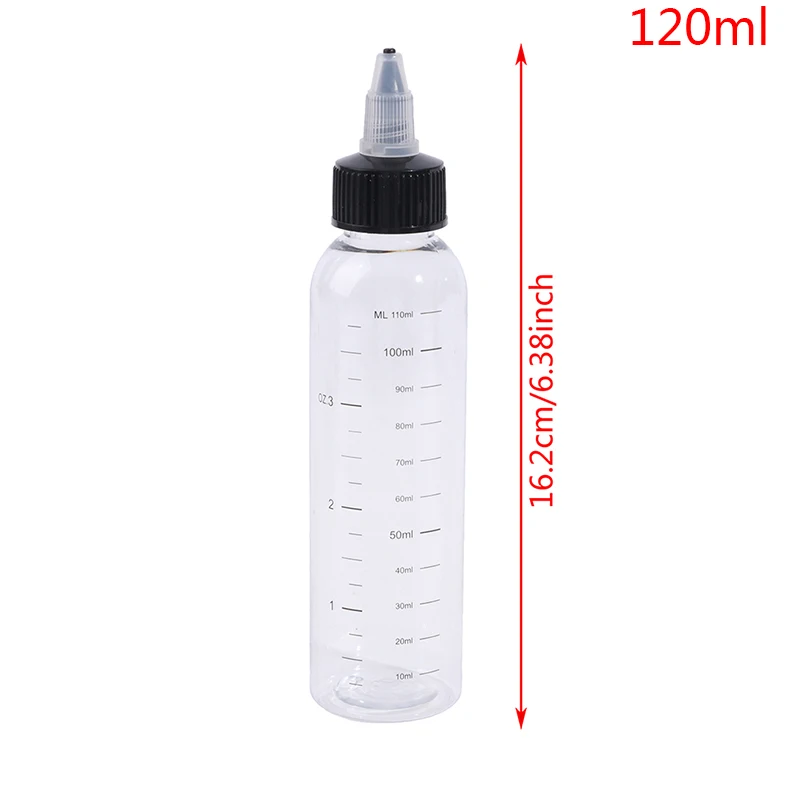 Plastic PET Dropper Bottles 30ml/60ml/100ml/120ml/250ml with Twist Top Cap Tattoo Ink Containers Liquid Capacity Juice Container