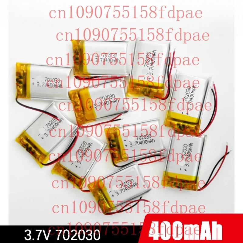 

Premium 10 pcs 3.7V 400mAh 702030 Lipo Polymer Rechargeable Battery For Earphone PDA GPS