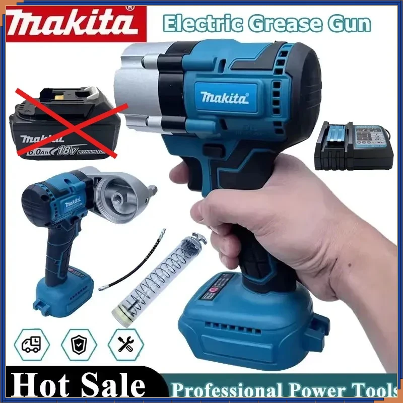 

Makita For 18V Battery Brushless Electric Grease Gun Wireless Fully Automatic High-Pressure Excavator Specific Grease Gun Tool