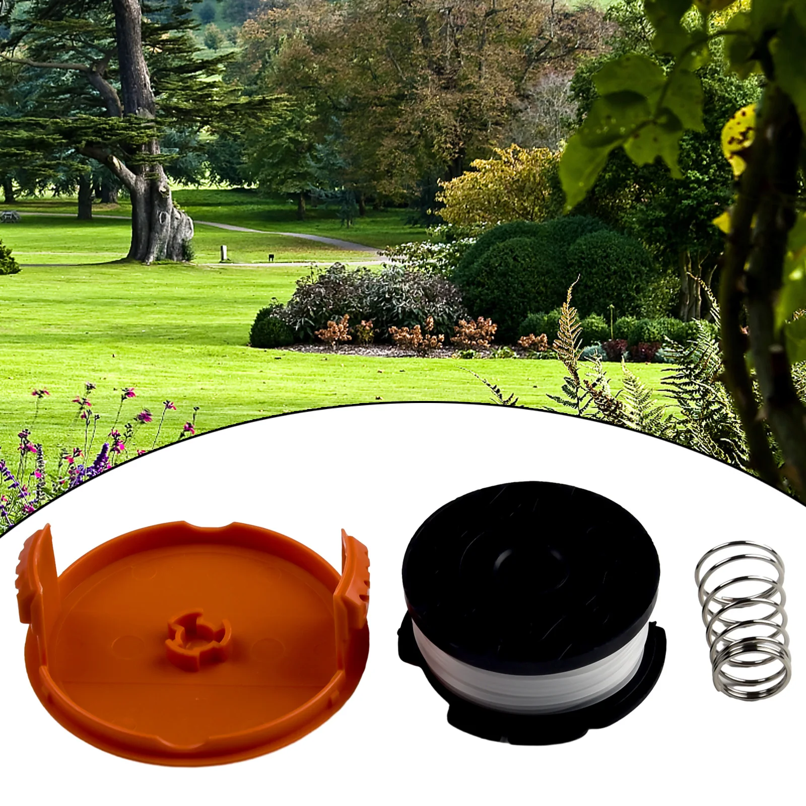 

1set 30-foot Trimmer Line & Replacement Spool Cap Cover & Spring Trimmers Replacement Accessories For Black Decker Cap Spring