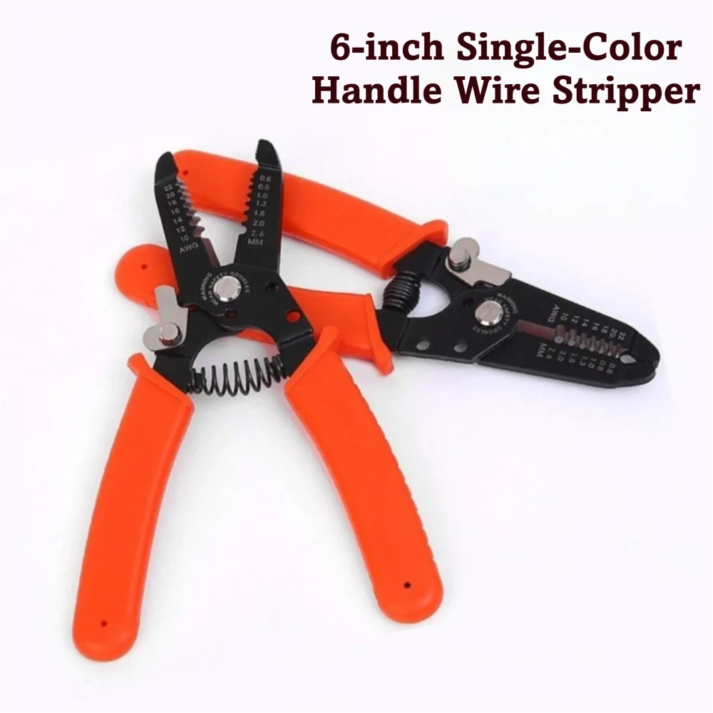 Multifunctional Wire Stripping Pliers High Carbon Steel Red/Black Color Wire Crimping Tool Cutting Pliers Coil Spring