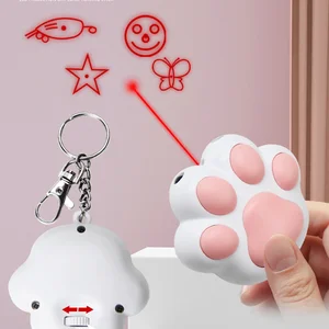 Niedliche Laser -LED -Transformation Muster Pet Cat Toys USB wiederaufladbare interaktive Spielzeughelligkeit Zeiger Animation Leuchtstifttraining Spielzeug 10 Hauptverkaufsspielzeuglaser Gato - №10