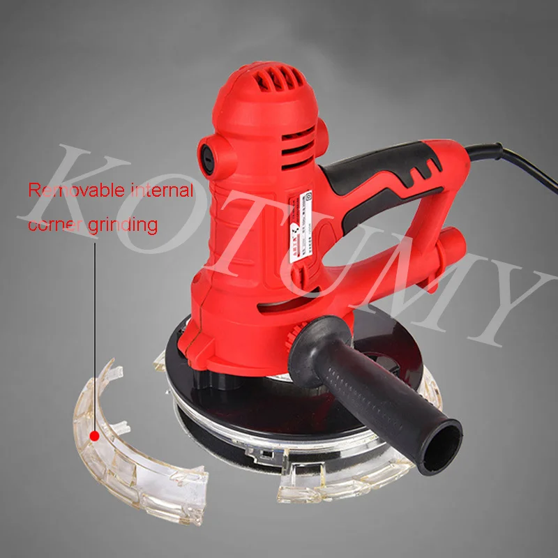 Wall Putty Polisher Machine Adjust Speed Drywall Sander Dust-free Wall Polishing Grinding Led Light