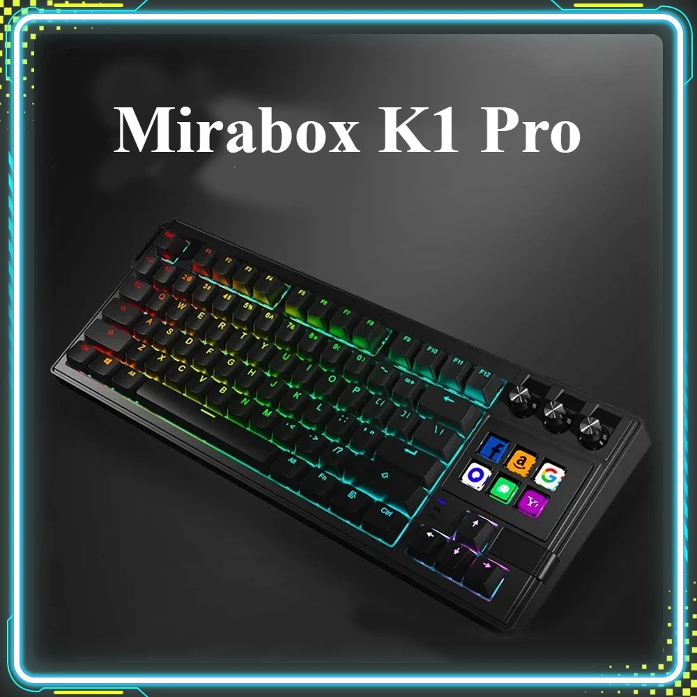 

Mirabox K1 Pro ЖК-дисплей AI игровая клавиатура ручка ЖК-клавиш RGB прокладка многофункциональная индивидуальная проводная механическая клавиатура аксессуар для ПК