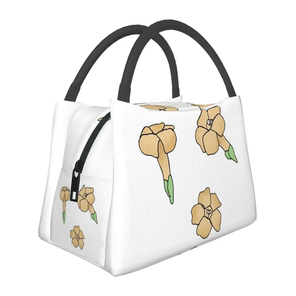 

Puakenikeni Single Leis On Turquoise Lunch Bags Insulated Bento Box Waterproof Lunch Tote Resuable Picnic Bags for Woman Travel